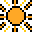 Sun 像素圖示（黑框版）